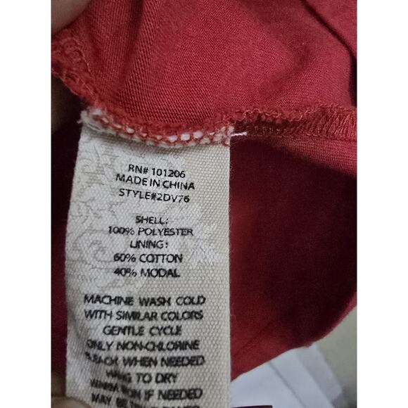 Soft Surroundings Burnt Orange San Sebastian Layered V-Neck Blouse Size Medium - Picture 5 of 5